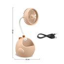 Mini Ventilador Flexible Portalápices Soporte Celular Dinosaurio 275A
