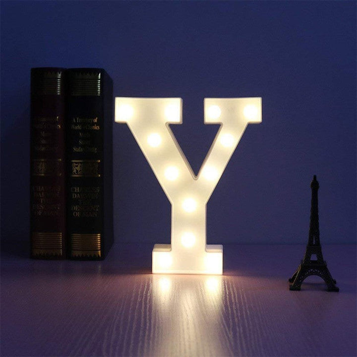 Letra Luz Led Lampara Decorativa Luces Plástico Hogar Fiestas LL07G-DCM