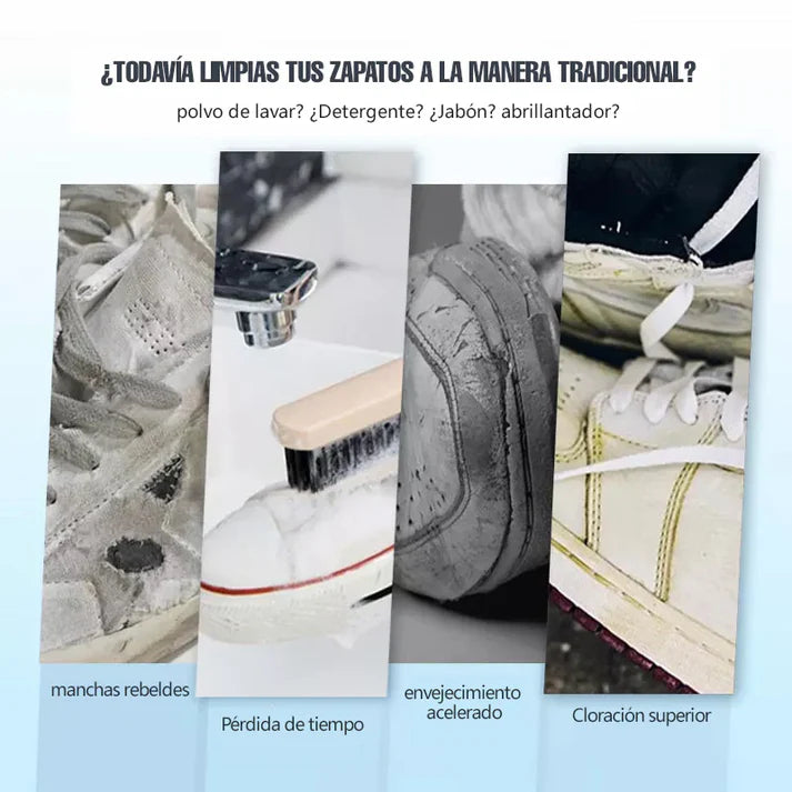 Crema limpiadora de zapatos blanqueador quita manchas