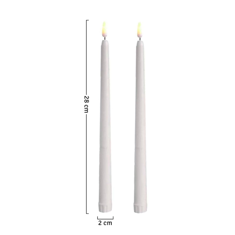Vela Larga LED x2 Decorativa Efecto Real 830-33