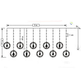 Cortina intercaladas 3 M Bolas Mágicas Navideñas JTX22-2-C