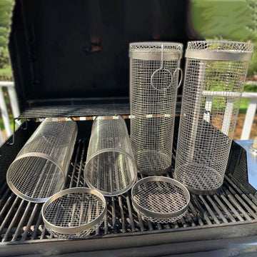 Cesta de parrilla cilíndrica