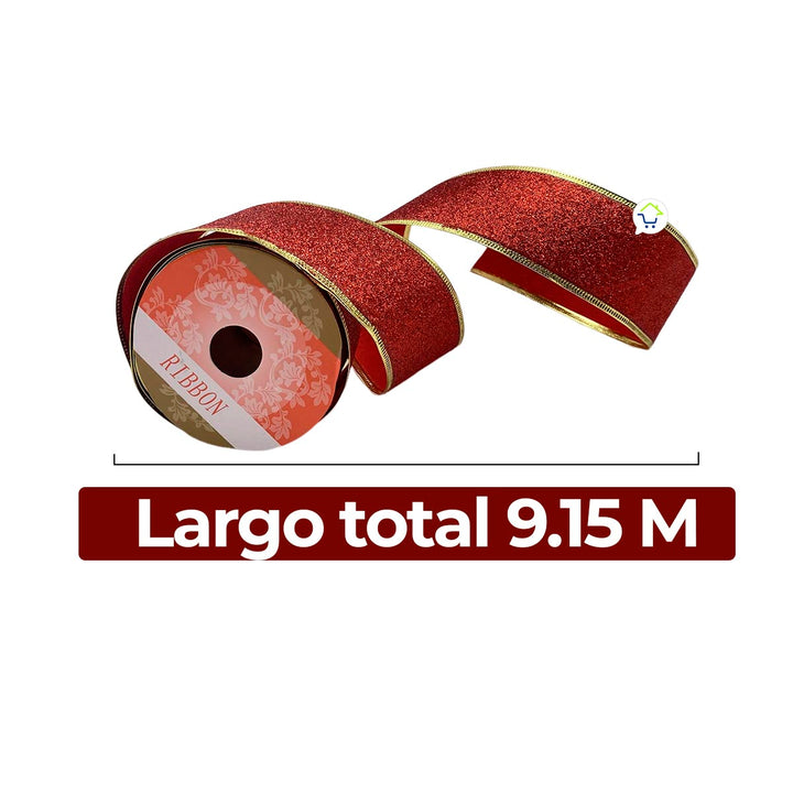 Cintas Decorativa Navideña Glitter  x5 Rollos 9.15M CH23-2
