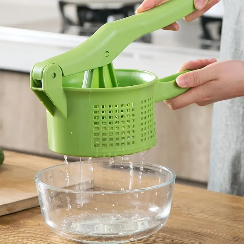 Prensa de Verduras de Fácil Exprimido - Drenaje Rápido para Ensaladas, Dumplings y Más - Gadget Esencial de Cocina