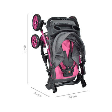 COCHE ESTANDAR  KLAUS HAPPY BABY - ROSADO