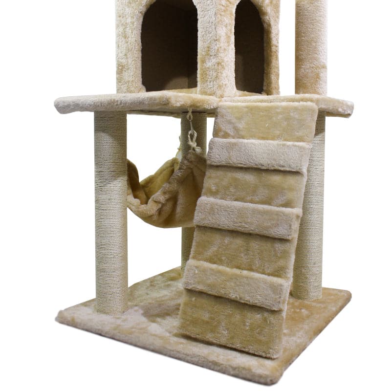Rascador Para Gatos 4 niveles Con Torre Y Túnel