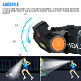 Linterna Minera LED USB 2 Modos Faro Luz Manos Libres BY101