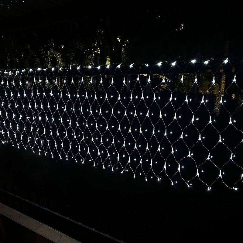 Luces Led Malla Blanca 240 Luces Decoración Navidad 4x1 Metros 2141