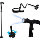 Trusty Cane Baston Ortopedico Plegable Con Linterna Luz Led Color Negro