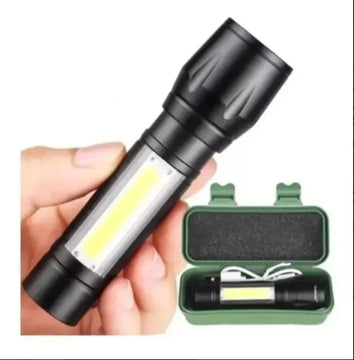 Super Mini Linterna Led Recargable Luz Zoom Largo Alcance