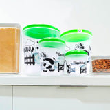 Juego De Recipientes Herméticos X4 Decorados Portacomidas Cocina 1058