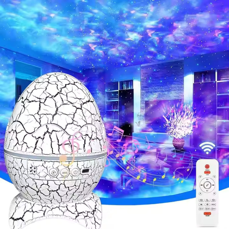 Luz Led Proyectora Con Parlante Bluetooth Diseño de Huevo Dinosaurio K850