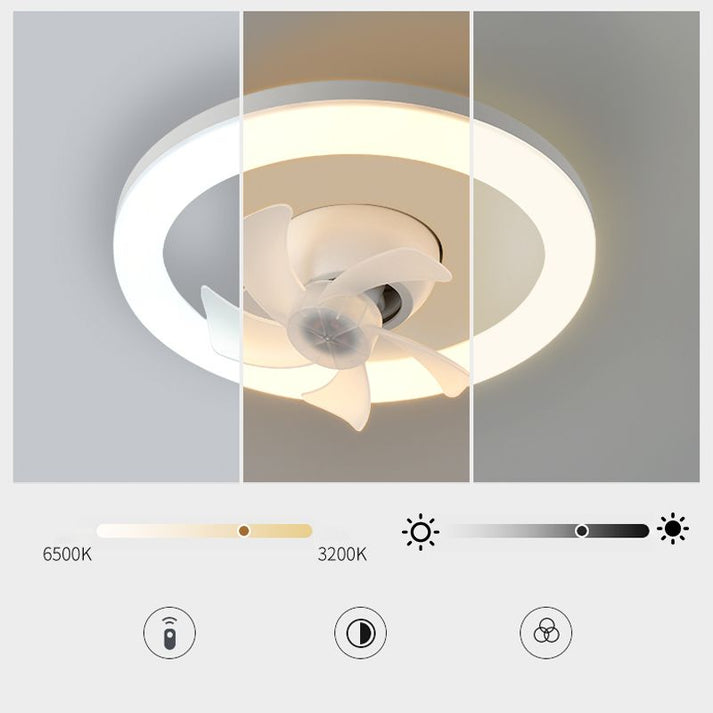 Ventilador de techo giratorio 360° 2 en 1 con luz y control remoto