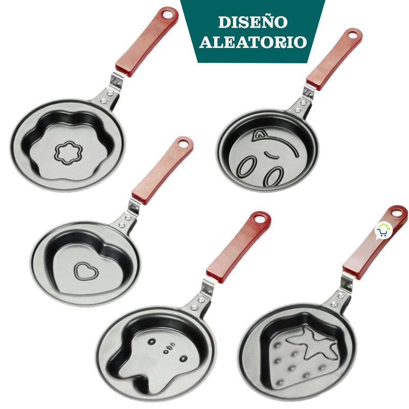 Set x2 Sartén Antiadherente Molde Figuras Cacerola Huevos Panqueques PHP0067