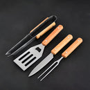 Kit Asado Bbq 4 Piezas Utensilios Cocina MY-XQD001
