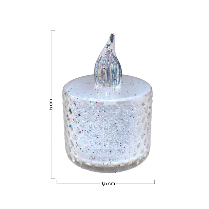 Velas LED X24 Cristal Mirella Decoración Hogar VCM24