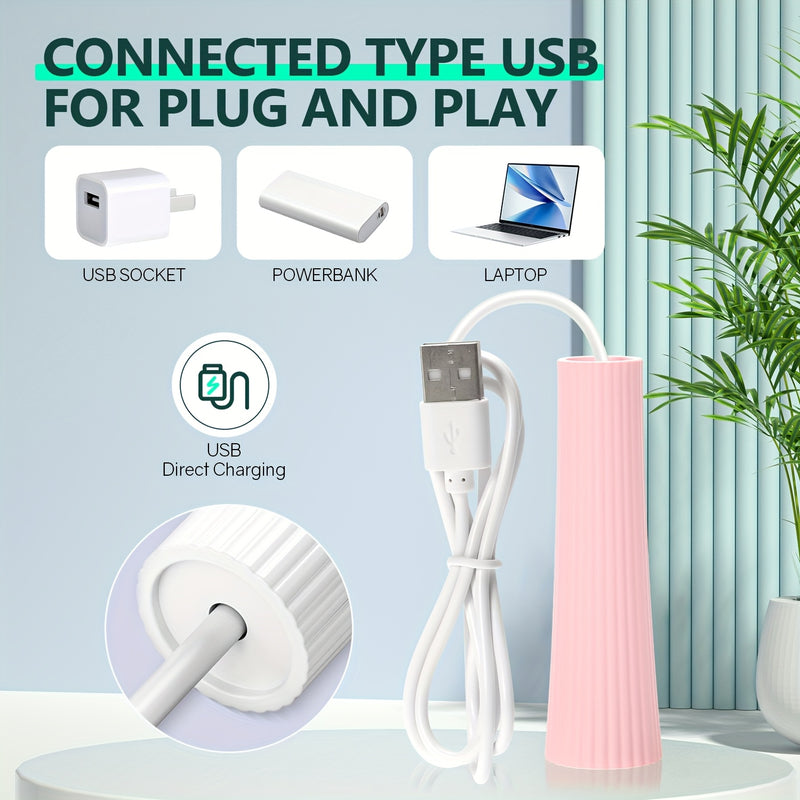 Mini Lámpara de Gel para Uñas - Secador Rápido USB, Diseño Compacto Sin Formaldehído para Manos y Pies, Blanco y Rosa, No Necesita Adaptador, Secado Rápido de Esmalte, Estilo Moderno, Construcción Duradera, Manicura en Casa