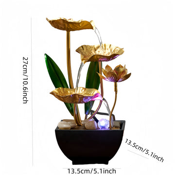 Pequeña Fuente Interior con Circulación Automática, Humidificador Decorativo de Escritorio para Sala de Estar y Dormitorio, Artesanías Relajantes