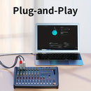 RIKSOIN Cable Y-Splitter de Audio Estéreo Trenzado de Alta Fidelidad USB-C a Dual 6.35mm TS, Conectores Chapados en Oro - Ideal para Amplificadores, Consolas de Mezcla, Altavoces, Smartphones y Portátiles