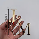 Letrero de Acrílico con Inicial Personalizada - Decoración de Pared con Fuente Escrita a Mano, Elegante Acabado en Oro Rosa, Exhibición Clásica para Escritorio, Perfecta para la Decoración del Hogar y Oficina