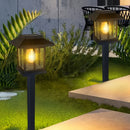 Juego de 2/6/12 luces solares para jardín, lámparas LED exteriores con energía solar, encendido automático al anochecer, diseño moderno en blanco cálido, para patio, camino, jardín, entrada