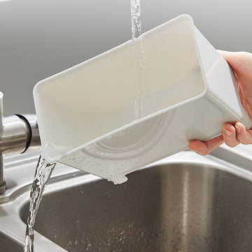 Un contenedor de basura de cocina no recargable con filtro - un recolector de basura de alimentos fácil de limpiar, adecuado para fregaderos, diseñado para ahorrar espacio en el hogar.