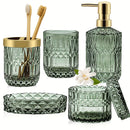 Juego de 5 botellas de loción de lujo para baño con luz
