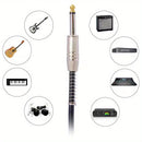 Cable para guitarra eléctrica de 6.5 mm (1/4''), cable mono blindado sin ruido para bajo, piano digital y batería, cable de audio de cobre puro macho a macho, para instrumentos musicales electrónicos, conexión a amplificadores de audio