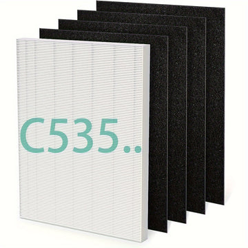 5pcs// C545 H13 Filtro de Repuesto True HEPA S Compatible con el Purificador de Aire Winix C545, Reemplaza el Filtro Winix S// Filtro de Repuesto 115115 A para Winix PlasmaWave 5300, 6300, C535, 5300-2, 6300-2, P300, AM90, 9000, 5000, 5000B, C909 9800 Pu