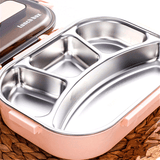 Lonchera para Estudiantes y Adultos, 304 Aislada, Compatible con Microondas, Capacidad de 1500ml, Dividida en 4 o 5 Compartimentos, Ideal para Trabajo y Salidas, Rosa/Verde/Azul, Regreso a Clases