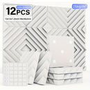 12 piezas de tablero aislante acústico ignífugo de alta densidad, con cinta adhesiva doble cara, diseño DIY libre, panel decorativo para paredes que reduce el ruido, ideal para estudios de grabación, oficinas y salas de juegos