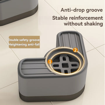 4 piezas de base de lavadora, nivelador de muebles, almohadilla de absorción de choques de lavadora, silenciosa, antideslizante, aumento de altura, pies de goma duraderos, fácil de instalar, para lavadora, sofá, refrigerador y otros electrodomésticos.