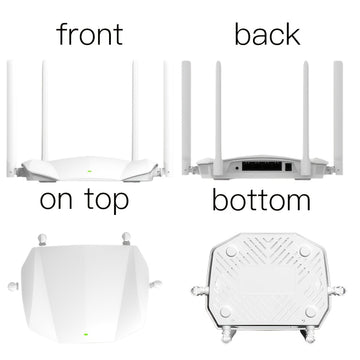 Enrutador WiFi 5 H96 MAX AC1200 de doble banda con 2.4G y 5G, enrutador inalámbrico de +300 Mbps AC1200, 802.11ac MIMO, señal penetrante, control por app, para 12 dispositivos simultáneos en juegos y streaming