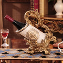 Soporte para Vino Tinto Estilo Europeo Retro, Adorno Decorativo para el Hogar en la Sala de Estar o Mesa del Bar, Artesanía Cerámica Creativa