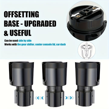 1pc Soporte Ajustable para Vaso de Coche, Material PP, Portavasos Multifuncional para Tablero, Tipo Universal, Compatible con Botellas Grandes de 26/32/40 Onzas (8.13cm-9.65cm)
