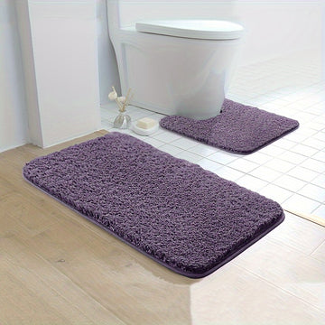 Juego de 2 alfombrillas de baño ultra absorbentes, alfombrillas antideslizantes, alfombrillas de baño premium súper suaves y cómodas, aptas para bañeras, duchas, accesorios de baño, juego de decoración de baño, decoraciones navideñas.