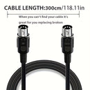 1 Paquete 3.0 metro/5.0 metro/7.0 metro Macho a Macho Cable MIDI de 5 pines para Teclado Synth, Tarjeta de Sonido Externa, Teclado MIDI, Sintetizador de Rack, Muestreador, Fuente de Sonido y Otro Equipo de Música, Negro