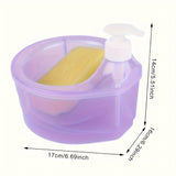 Dispensador de jabón plástico sin ftalatos, bomba para loción, soporte independiente para jabón de manos y platos, uso en cocina sin electricidad, 1 unidad