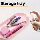 1pc Bandeja para Salón de Uñas - Bandeja Ovalada de Desinfección, Organizador para Técnicos de Manicura y Pedicura, Spa - Superficie Fácil de Limpiar para Almacenar Herramientas de Cuidado de Uñas - Sin Necesidad de Energía, Suministros para Salones y Ho