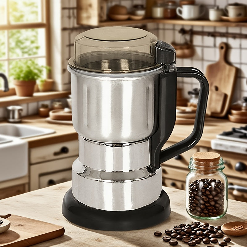 Molino de alta potencia mejorado de 1 pieza, 25000 RPM de velocidad ultra alta, enchufe de 110V para EE. UU., acero inoxidable y motor eléctrico, gran capacidad para café, nueces, especias - Perfecto para mezcladores y molinos de cocina, no necesita bate