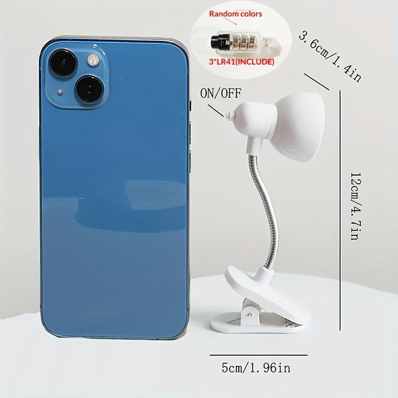 1/2/4 piezas de luz portátil para ojos, luz de lectura nocturna LED cálida, luz de lectura con brazo ajustable con batería, lámpara de libro mini, luz para leer