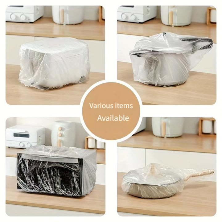 50 piezas de cubiertas elásticas para polvo, cubiertas transparentes para electrodomésticos de cocina a prueba de polvo para tostadoras, ollas a presión, freidoras de aire, hornos, cafeteras y más - Accesorios protectores de plástico duraderos