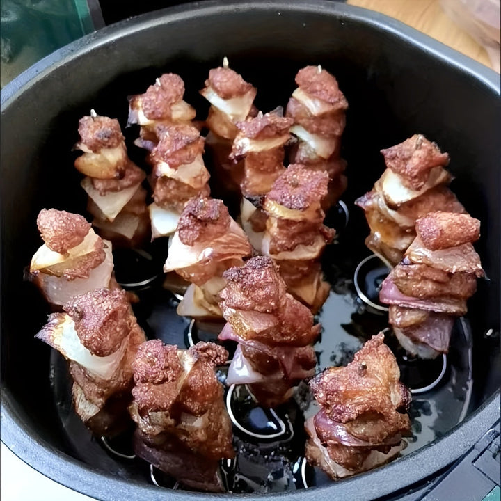 10/20/30 piezas, accesorios para freidora de aire, selecciones de horneado en posición vertical para freidora de aire, horno, selecciones de horneado de acero inoxidable para barbacoa