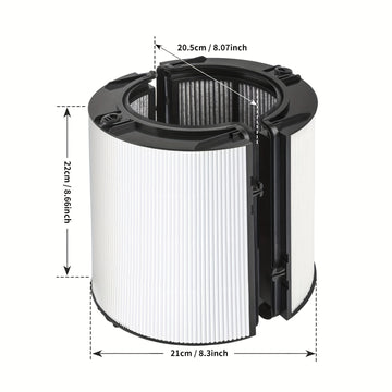 1 Pieza, Filtro De Reemplazo 2 En 1 Hepa+Carbono Compatible Con Dyson Tp06 Hp06 Ph02 Ph01 Ph03 Ph04 Hp09 Tp09 Hp07 Tp07 Tp10 Hp10, Grado H13 True Hepa