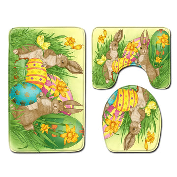 Juego de Baño Navideño, Alfombrilla Antideslizante Santa Claus, Cubre Inodoro en Forma de U, Accesorios Decorativos para el Baño, Regalo de Navidad/Halloween, Decoración Festiva