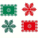 Juego de 12 Manteles Individuales de Fieltro con Diseño de Copo de Nieve - Antideslizantes, Manteles Decorativos para Comedor y Decoración de Cocina en Fiestas, Decoración Navideña