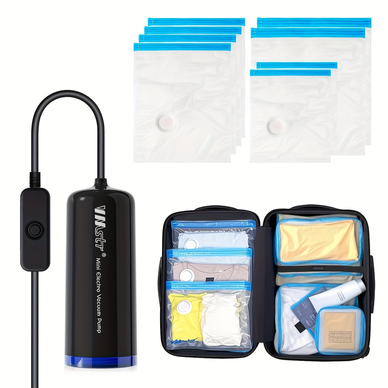 Juego de máquina de vacío con enchufe USB y bolsa de vacío para alta succión, adecuada para la conservación en bolsas de vacío. El vacío físico puede usarse para almacenar materiales de impresión 3D