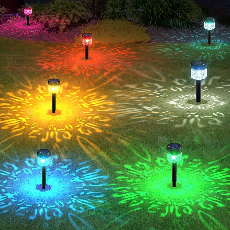 2PCS/Lotes LED Luces solares para césped Hogar al aire libre Impermeable Jardín Luces de tierra insertadas Luces solares de jardín Luces de paisaje coloridas