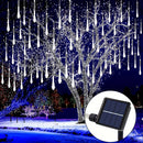1 juego de luces de cascada de meteoritos - Luces de lluvia, hielo y nieve para jardín, bodas, fiestas, Navidad y Halloween, luces solares para exteriores