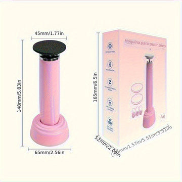 Exfoliador Eléctrico de Pies Compacto con USB - Eliminador de Cutículas Beige Suave para Uso en Casa y Salones de Belleza